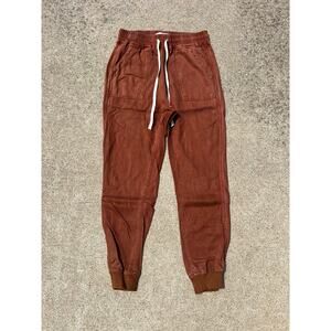 Dear John Pants Women Sz XS Rust Tencel Pull On Joggers Elastic Waist Drawstring